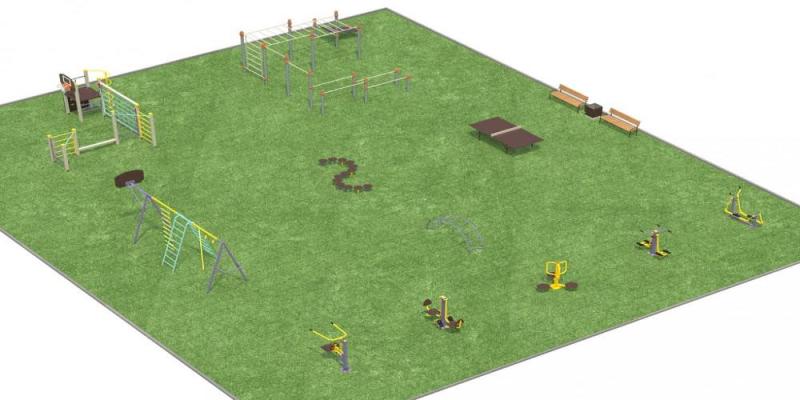 Дизайн проект спортплощадки разновозрастной  в Владивостоке