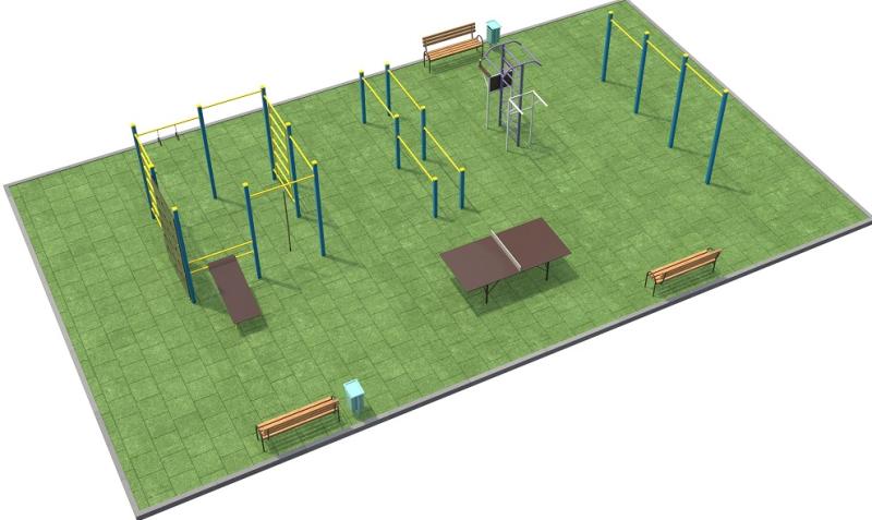 Проект спортплощадки 170 метров в Владивостоке в Владивостоке