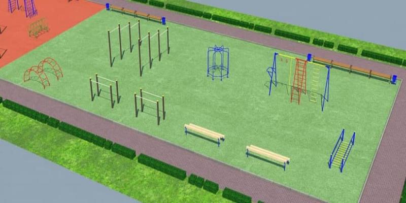 Проект детско-спортивной площадки для школы - детсада в Владивостоке