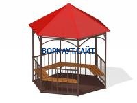 Беседка с лавками и полом МАФ 4122 в Владивостоке