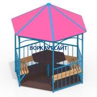 Беседка со столом, лавками и полом МАФ 4123 в Владивостоке