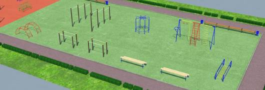 Проект детско-спортивной площадки для школы - детсада в Владивостоке