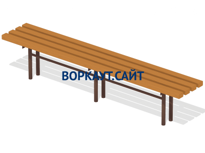 Двухметровая лавочка без спинки 2 м МАФ 1602 в Владивостоке