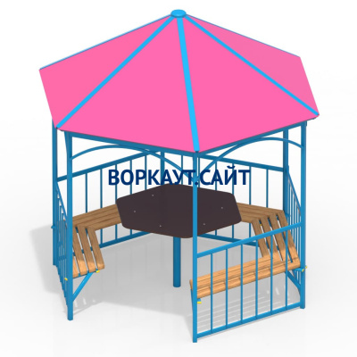 Беседка со столом и лавками МАФ 4121 в Владивостоке