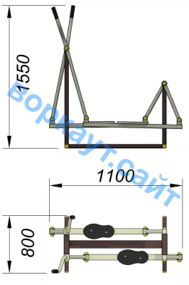 Уличный тренажер "Лыжник" УТ 008 в Владивостоке