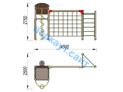 Детский спортивный комплекс Игровой ДСК 3111 в Владивостоке Детский спортивный комплекс Игровой ДСК 3111 в Владивостоке