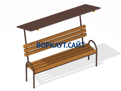 Лавочка под навесом МАФ 1607 в Владивостоке