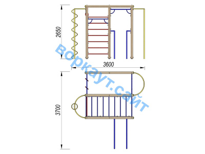 Детский спортивный комплекс Гимнастический ДСК 3107 в Владивостоке