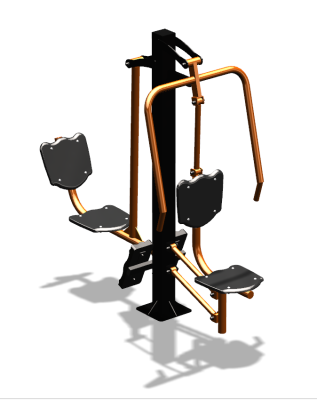 Уличный тренажер "Жим от груди Жим ногами" УТ304 в Владивостоке