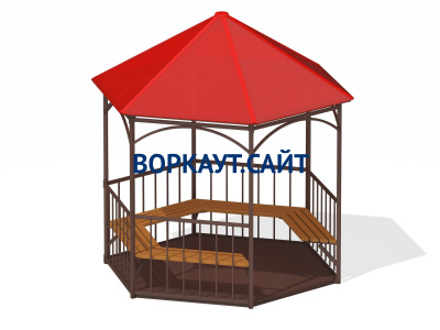 Беседка с лавками и полом МАФ 4122 в Владивостоке