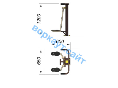 Уличный тренажер Атлетический комплекс УТ 010 в Владивостоке