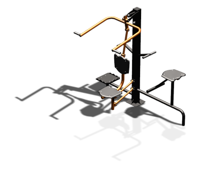 Уличный тренажер "Верхняя тяга Твистер стоя Твистер сидя" УТ336 в Владивостоке