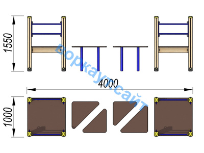 Детский спортивный комплекс Мостик ДСК 3114 в Владивостоке