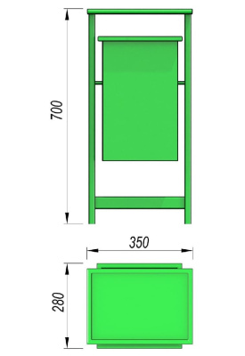 Урна с крышкой МАФ 1631 в Владивостоке Урна с крышкой МАФ 1631 в Владивостоке