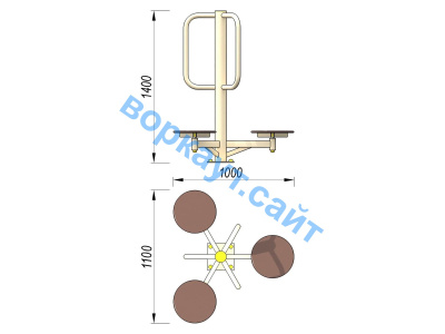Уличный тренажер Орбита УТ 011 в Владивостоке