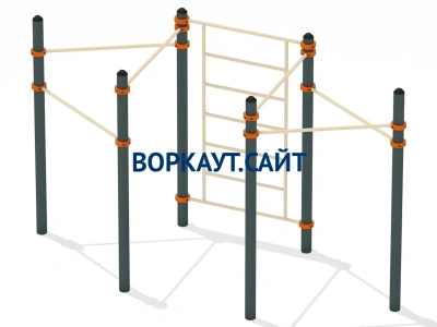 Воркаут турник разноуровневый с шведской стенкой ВС-25 в Владивостоке