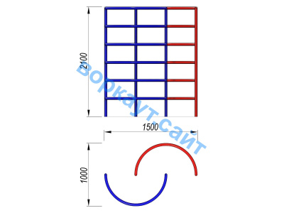 Шведская стенка полукруглая ДСК 3503 в Владивостоке